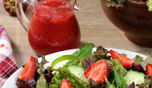 Spinach Salad with Creamy Strawberry Vinaigrette