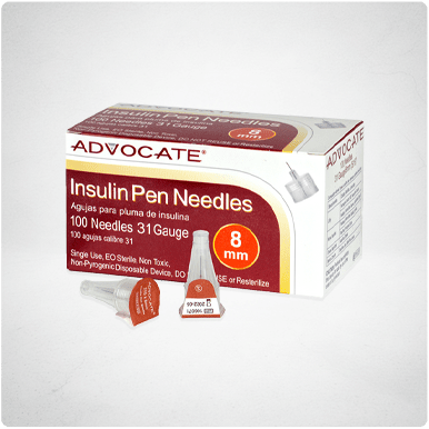 Advocate Pen Needles - 31G x 8mm 100/box - STORE4DIABETICS