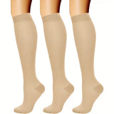 3 Pairs Unisex Blood Circulation Compression Socks (15-20mmHg)