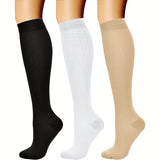 3 Pairs Unisex Blood Circulation Compression Socks (15-20mmHg)