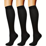 3 Pairs Unisex Blood Circulation Compression Socks (15-20mmHg)