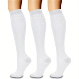 3 Pairs Unisex Blood Circulation Compression Socks (15-20mmHg)