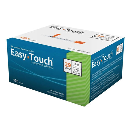 EasyTouch Insulin Syringes - 29G x 1/2" (1.0cc / 100 Unit) - STORE4DIABETICS