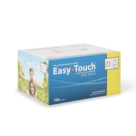 EasyTouch Insulin Syringes - 31G x 5/16" (1.0cc / 100 Unit) - STORE4DIABETICS