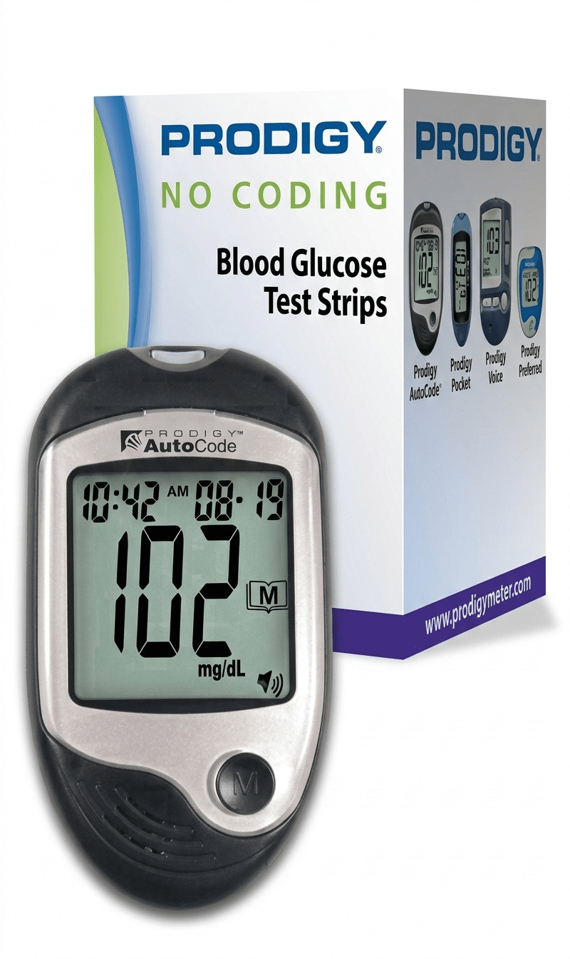 Prodigy Talking Meter & 300 No Coding Test Strips Bundle - STORE4DIABETICS