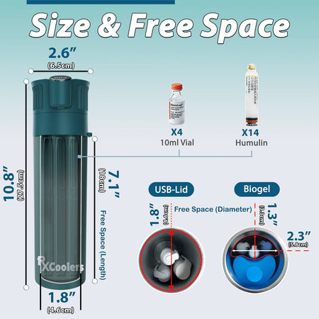 Voyager Mini by RxCoolers - Blue-Gray - STORE4DIABETICS